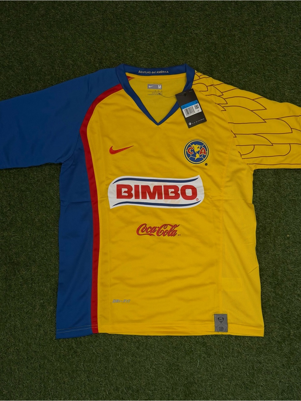 Nike Men’s Club América Yellow Blue Red Soccer Jersey